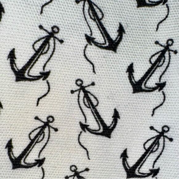 J. Crew Skirt Y2K Ivory Black Anchor Print 100 Cotton Mini Classic Preppy Size 6 - Picture 5 of 16